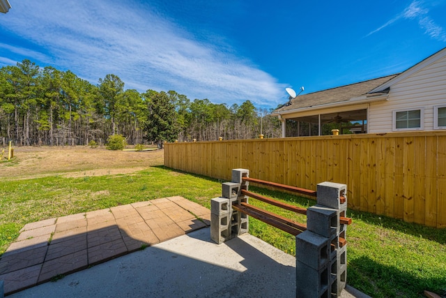 view of patio / terrace with fence