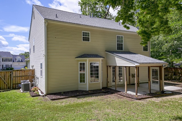 5105 Parrum Ct, Summerville, SC 29485 - back of property with a patio area, a shingled roof, and french doors