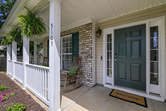 5105 Parrum Ct, Summerville, SC 29485 - entrance to property featuring covered porch and brick siding