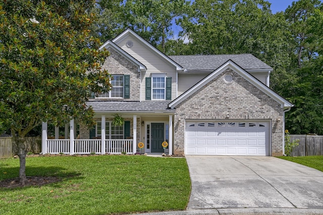 5105 Parrum Ct, Summerville, SC 29485 - traditional home featuring brick siding, covered porch, and a garage