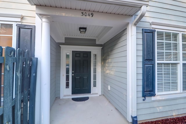 view of doorway to property