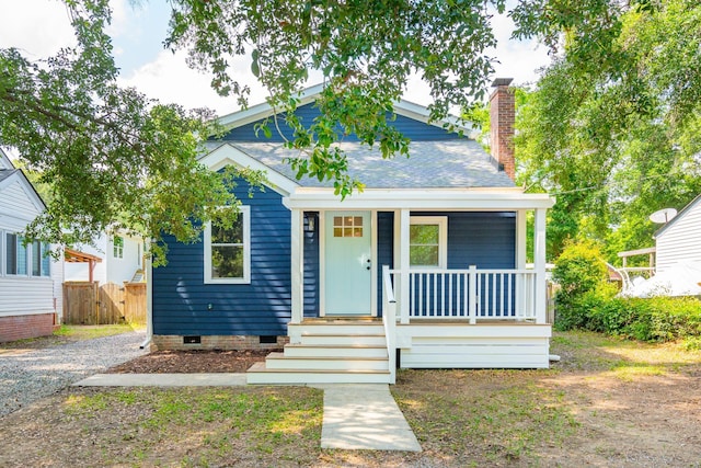 bungalow-style house with a porch