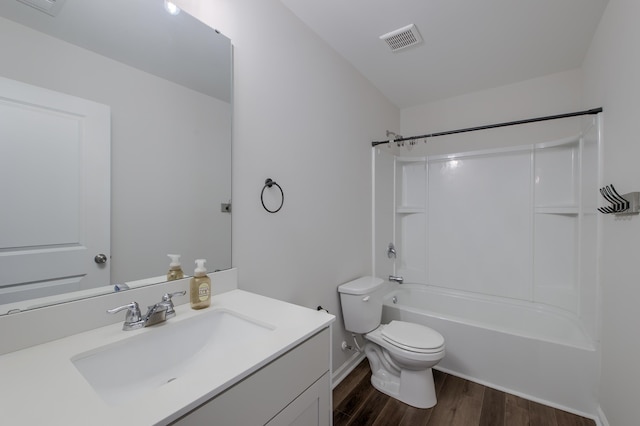 3018 Vincent Astor Dr, Johns Island, SC 29455 - full bathroom featuring vanity, wood finished floors, and bathtub / shower combination