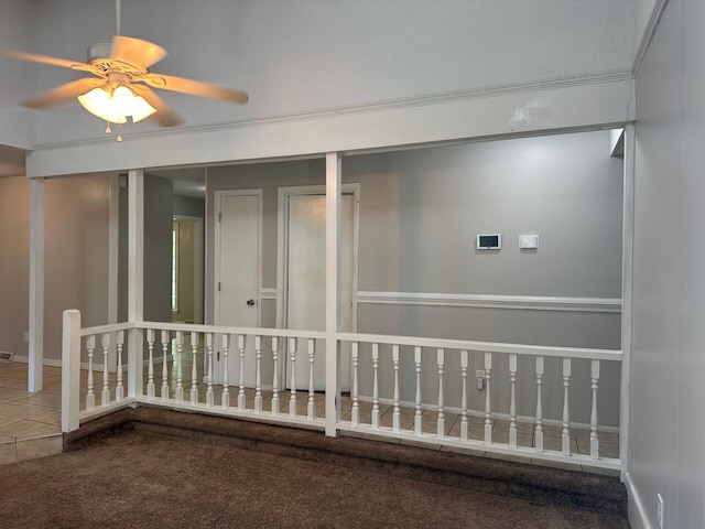 2827 Haverhill Cir N, Charleston, SC 29420 - carpeted empty room featuring ceiling fan and tile patterned flooring
