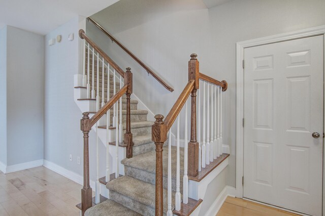 116 Venezia Ct, Ladson, SC 29456 - stairs with wood finished floors and baseboards