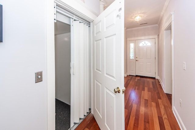 2517 Charter Oaks Dr, Mount Pleasant, SC 29466 - hallway featuring crown molding and wood finished floors