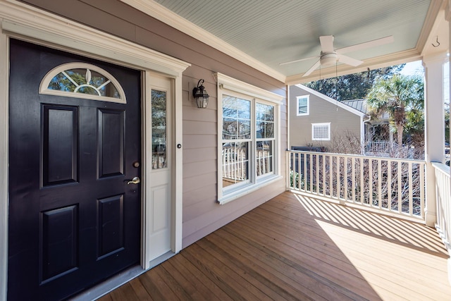 2517 Charter Oaks Dr, Mount Pleasant, SC 29466 - doorway to property featuring a porch and a ceiling fan