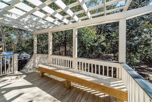 2517 Charter Oaks Dr, Mount Pleasant, SC 29466 - wooden deck with a pergola