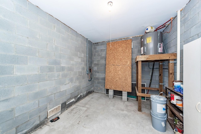 2517 Charter Oaks Dr, Mount Pleasant, SC 29466 - below grade area with concrete block wall and water heater