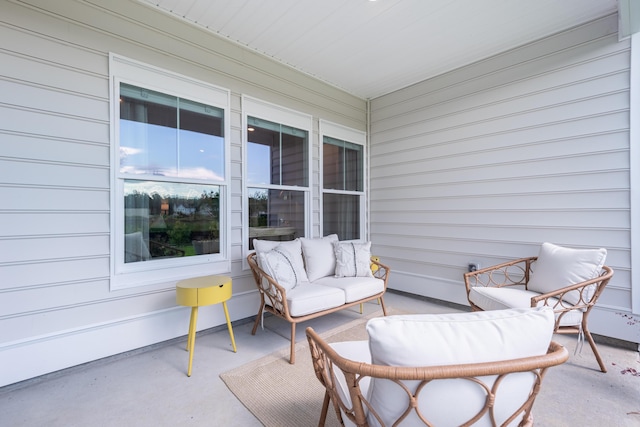 view of patio with an outdoor hangout area