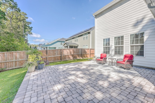 view of patio / terrace with fence