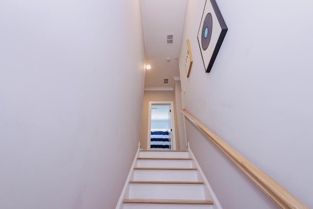 3025 Rampart Rd, Summerville, SC 29483 - staircase featuring ornamental molding