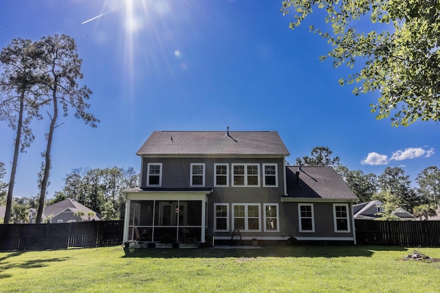 3025 Rampart Rd, Summerville, SC 29483 - rear view of house featuring a sunroom