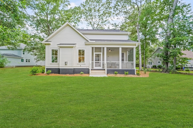 5710 Barbary Coast Rd, Hollywood, SC 29449 - view of front facade with a front yard and a ceiling fan