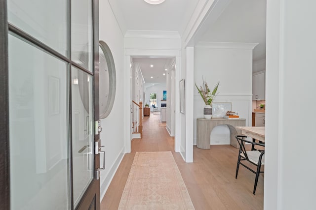 5710 Barbary Coast Rd, Hollywood, SC 29449 - entrance foyer featuring crown molding and light wood-style floors