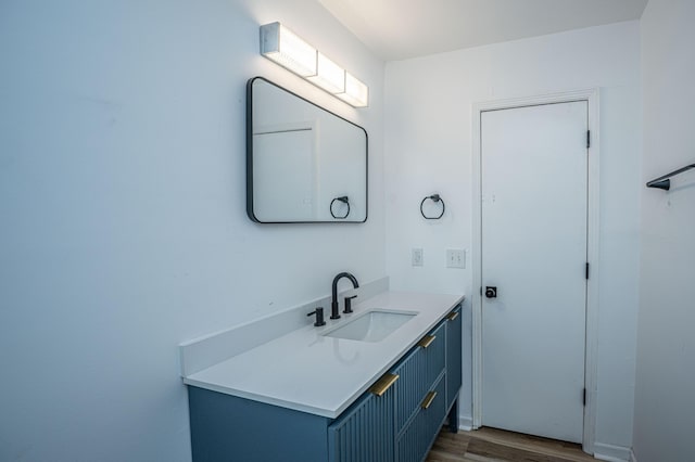 100 Colonial Dr, Goose Creek, SC 29445 - bathroom with wood finished floors and vanity