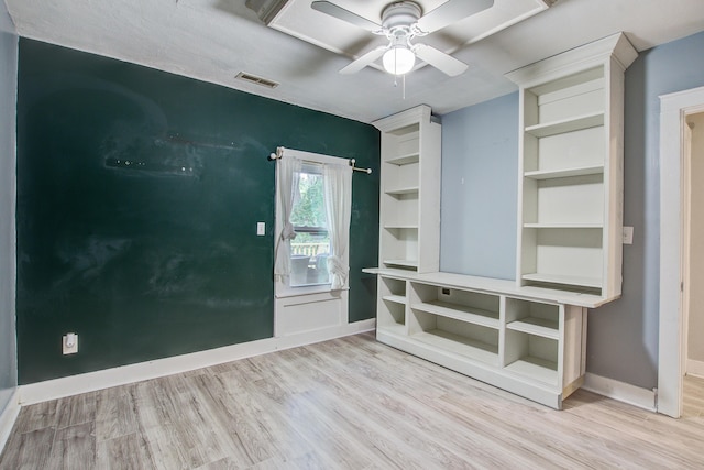 2702 Decatur St, North Charleston, SC 29405 - interior space featuring a ceiling fan, wood finished floors, and baseboards