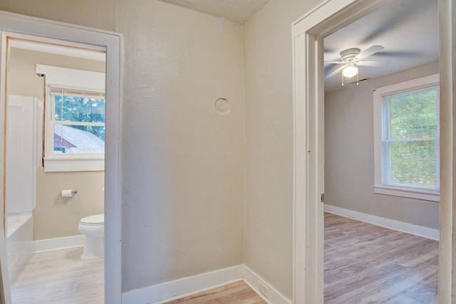 2702 Decatur St, North Charleston, SC 29405 - full bathroom with toilet, plenty of natural light, and wood finished floors
