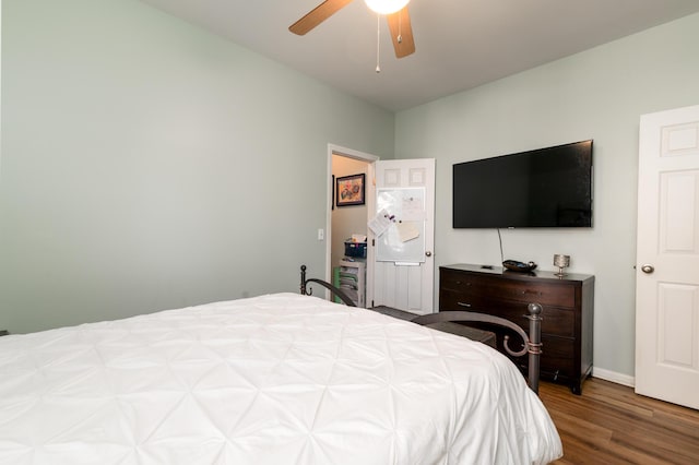 1231 Wild Olive Dr, Mount Pleasant, SC 29464 - bedroom with wood finished floors and ceiling fan