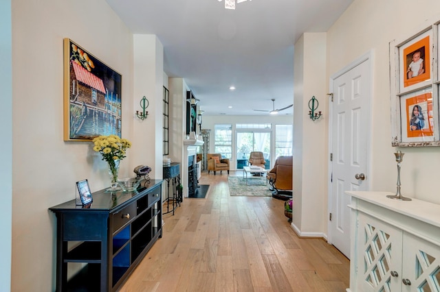 1231 Wild Olive Dr, Mount Pleasant, SC 29464 - corridor featuring light wood-style floors, recessed lighting, and baseboards