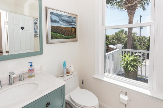 2226 Folly Rd, Charleston, SC 29412 - half bathroom featuring vanity and toilet