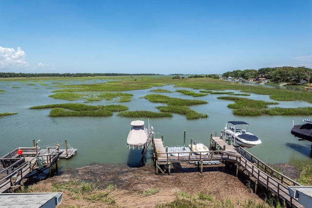 2226 Folly Rd, Charleston, SC 29412 - dock with a water view and boat lift