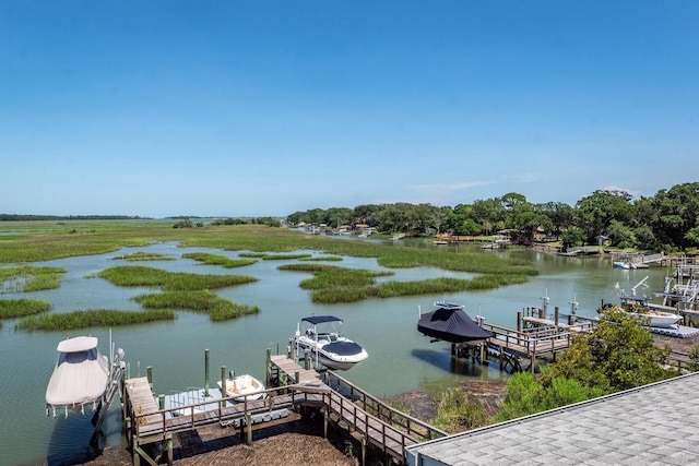 2226 Folly Rd, Charleston, SC 29412 - dock with boat lift and a water view