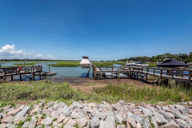 2226 Folly Rd, Charleston, SC 29412 - dock area featuring a water view