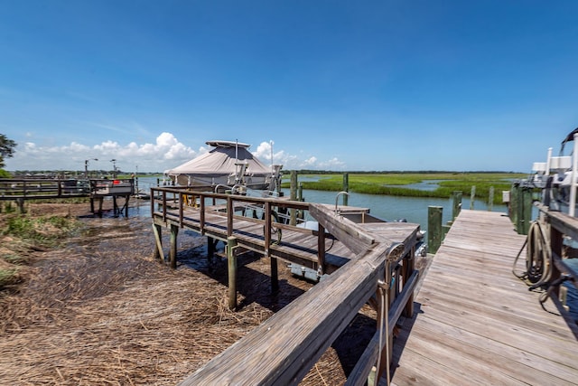 2226 Folly Rd, Charleston, SC 29412 - dock featuring a water view and boat lift