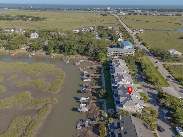 2226 Folly Rd, Charleston, SC 29412 - aerial view of property's location featuring a nearby body of water and rural landscape