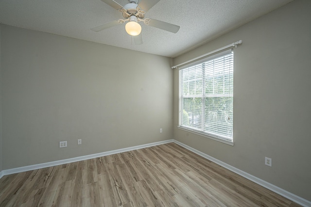 45 Scyamore Ave Unit 623, Charleston, SC 29407 - empty room with light wood-style flooring, ceiling fan, and a textured ceiling