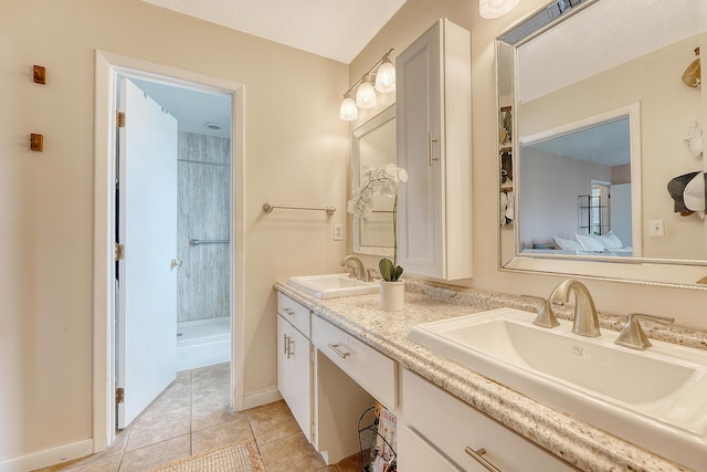 4636 Ashley View Ln, North Charleston, SC 29405 - ensuite bathroom with double vanity, tile patterned flooring, and a shower