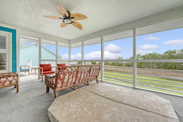 4636 Ashley View Ln, North Charleston, SC 29405 - sunroom with ceiling fan and plenty of natural light