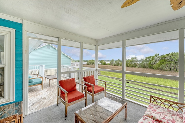 4636 Ashley View Ln, North Charleston, SC 29405 - sunroom with a ceiling fan and healthy amount of natural light