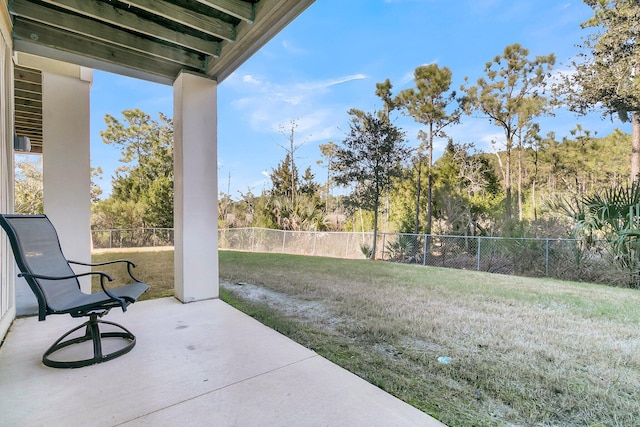 view of yard featuring a patio area