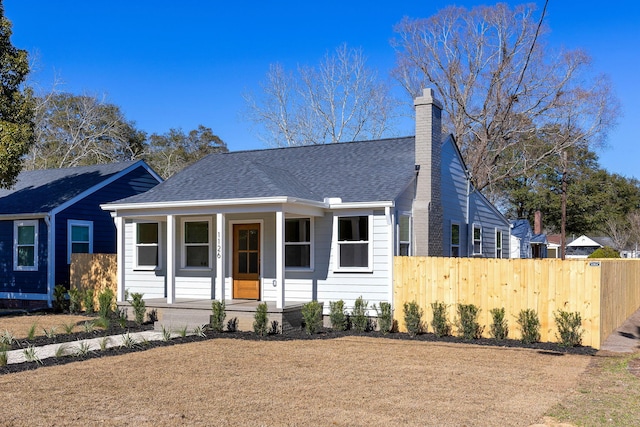 bungalow-style home with a porch