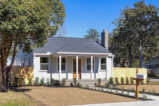 bungalow featuring a porch