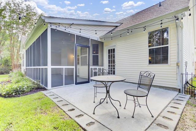 5406 Dwight Dr, North Charleston, SC 29420 - view of patio with a sunroom