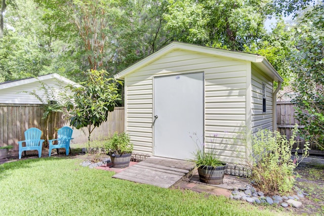 5406 Dwight Dr, North Charleston, SC 29420 - view of shed featuring a fenced backyard