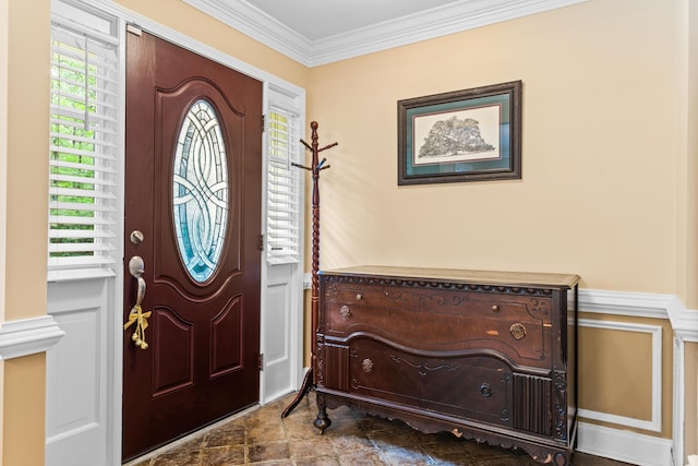 1551 Hutton Pl, Charleston, SC 29407 - entryway with plenty of natural light and crown molding