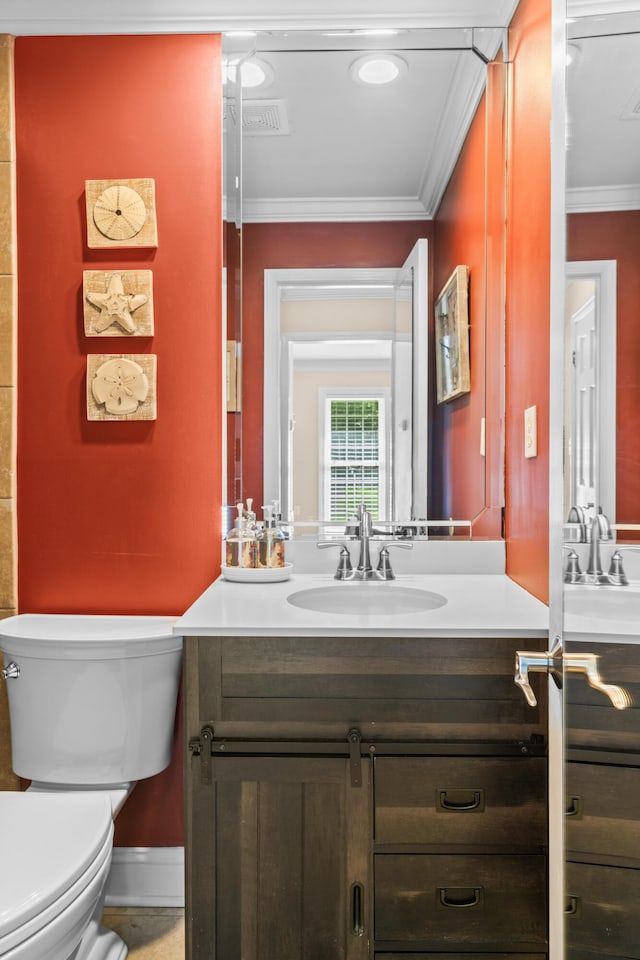 1551 Hutton Pl, Charleston, SC 29407 - bathroom with vanity and crown molding