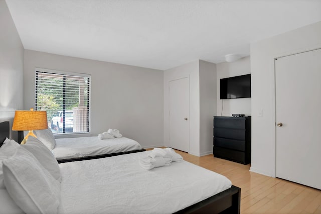 bedroom featuring hardwood / wood-style floors