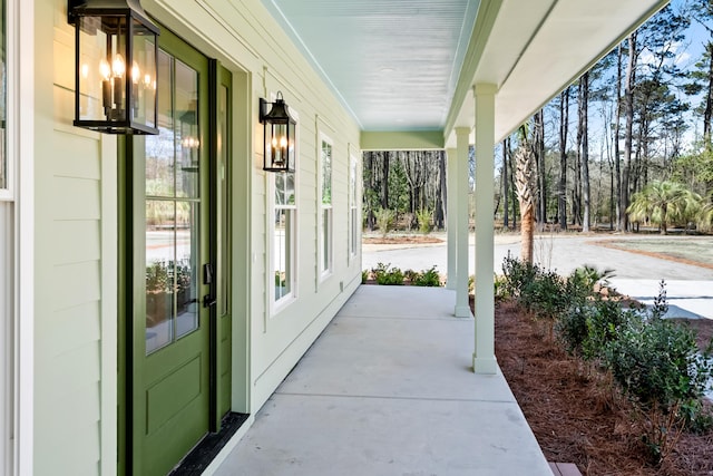 view of patio / terrace with a porch