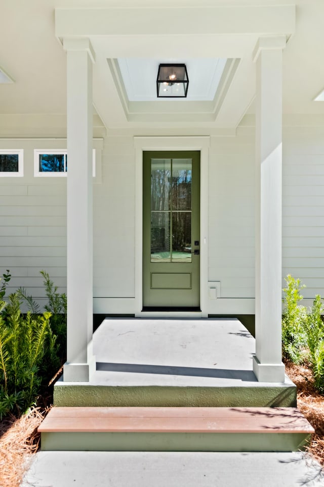 view of doorway to property