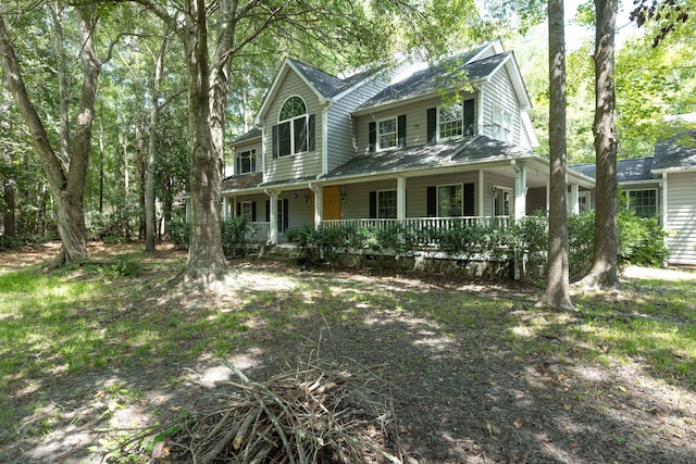 view of front of property with a porch