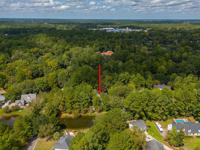 200 Old Postern Rd, Summerville, SC 29483 - aerial view of property and surrounding area featuring a forest and a large body of water