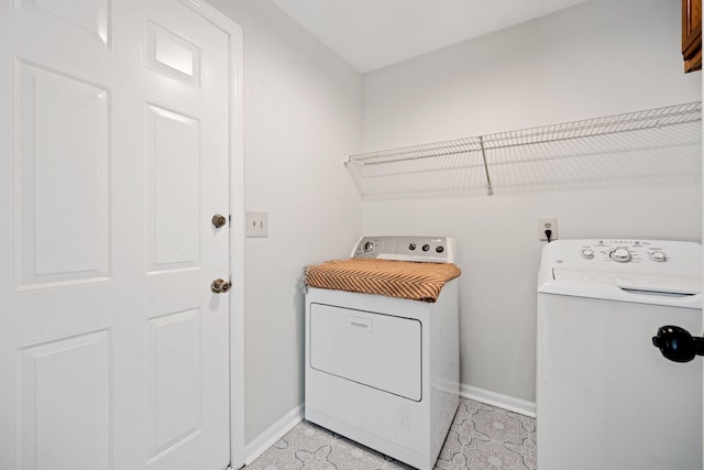 8112 Halifax Way N, Charleston, SC 29420 - washroom with washing machine and dryer and light tile patterned floors