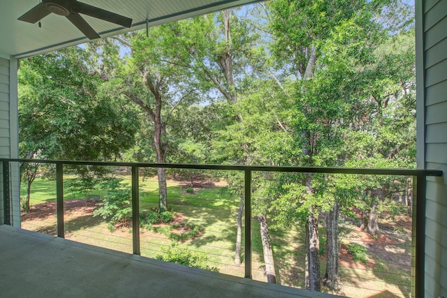 4067 S Rhett Ave, North Charleston, SC 29405 - balcony with ceiling fan