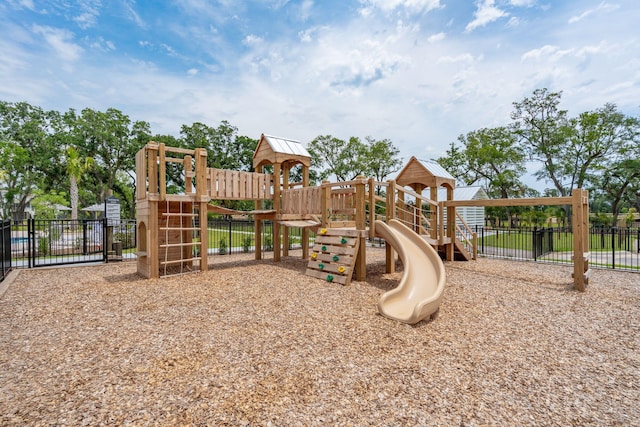 community playground featuring fence