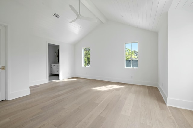 bonus room with a ceiling fan, light wood finished floors, and baseboards